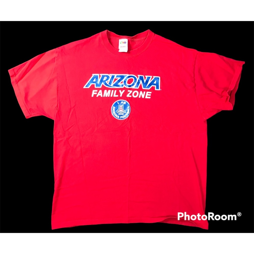 Arizona Wildcats Short Sleeve T-Shirt Family Zone 1998 Graphic Red Blue Preowned